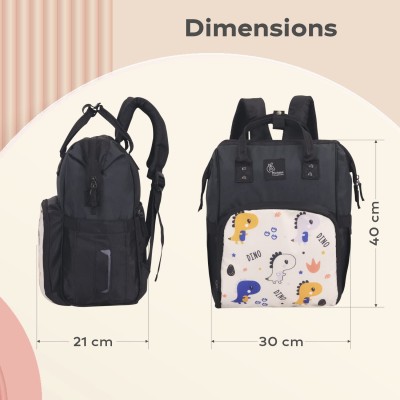 R for Rabbit Caramello Dino Diaper Bag for Mothers Travel Multipurpose Stylish Backpack with 11 Pockets, Water Resistant Large Storage Capacity, 3 Insulated Front Pockets Maternity Bags (Beige) R for Rabbit Caramello Dino Diaper Bag for Mothers Travel Multipurpose Stylish Backpack with 11 Pockets, Water Resistant Large Storage Capacity, 3 Insulated Front Pockets Maternity Bags (Beige)
