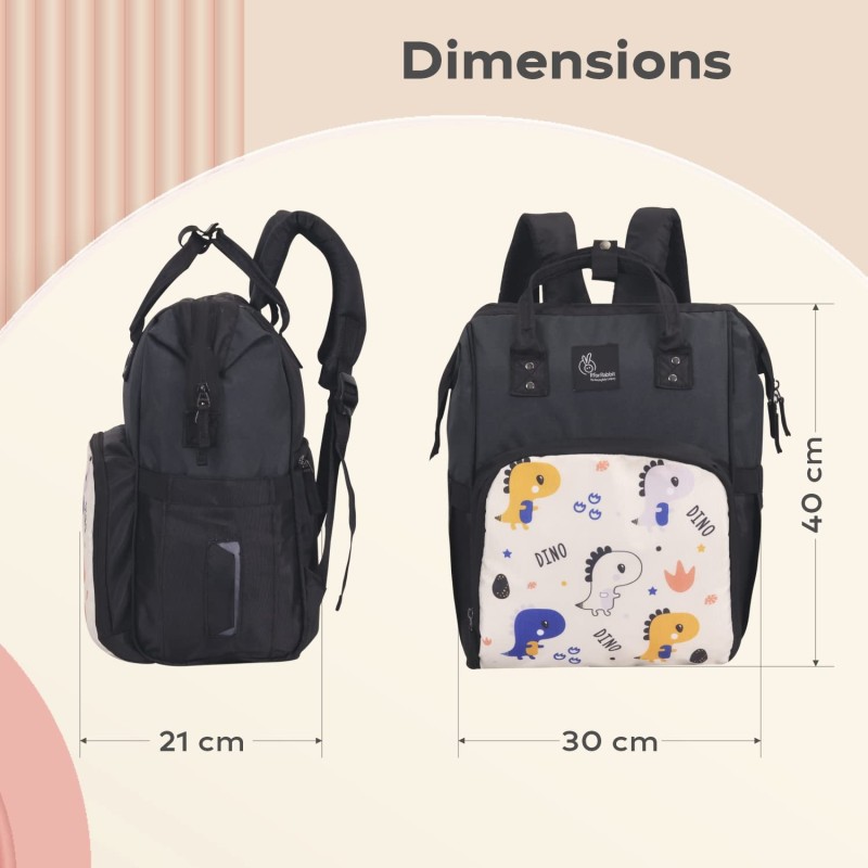 R for Rabbit Caramello Dino Diaper Bag for Mothers Travel Multipurpose Stylish Backpack with 11 Pockets, Water Resistant Large Storage Capacity, 3 Insulated Front Pockets Maternity Bags (Beige) R for Rabbit Caramello Dino Diaper Bag for Mothers Travel Multipurpose Stylish Backpack with 11 Pockets, Water Resistant Large Storage Capacity, 3 Insulated Front Pockets Maternity Bags (Beige)