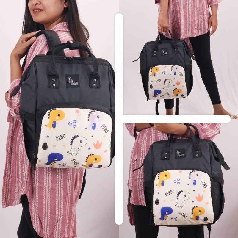 R for Rabbit Caramello Dino Diaper Bag for Mothers Travel Multipurpose Stylish Backpack with 11 Pockets, Water Resistant Large Storage Capacity, 3 Insulated Front Pockets Maternity Bags (Beige) R for Rabbit Caramello Dino Diaper Bag for Mothers Travel Multipurpose Stylish Backpack with 11 Pockets, Water Resistant Large Storage Capacity, 3 Insulated Front Pockets Maternity Bags (Beige)