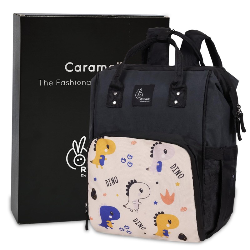 R for Rabbit Caramello Dino Diaper Bag for Mothers Travel Multipurpose Stylish Backpack with 11 Pockets, Water Resistant Large Storage Capacity, 3 Insulated Front Pockets Maternity Bags (Beige) R for Rabbit Caramello Dino Diaper Bag for Mothers Travel Multipurpose Stylish Backpack with 11 Pockets, Water Resistant Large Storage Capacity, 3 Insulated Front Pockets Maternity Bags (Beige)