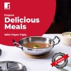 BERGNER Tripro TriPly Stainless Steel 22cm (2.35 L) Deep Kadai/Indian Wok with Lid, Heavy Bottom, Metal Spatual Friendly, Induction Base and Gas Ready BERGNER Tripro TriPly Stainless Steel 22cm (2.35 L) Deep Kadai/Indian Wok with Lid, Heavy Bottom, Metal Spatual Friendly, Induction Base and Gas Ready