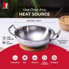 BERGNER Tripro TriPly Stainless Steel 22cm (2.35 L) Deep Kadai/Indian Wok with Lid, Heavy Bottom, Metal Spatual Friendly, Induction Base and Gas Ready BERGNER Tripro TriPly Stainless Steel 22cm (2.35 L) Deep Kadai/Indian Wok with Lid, Heavy Bottom, Metal Spatual Friendly, Induction Base and Gas Ready