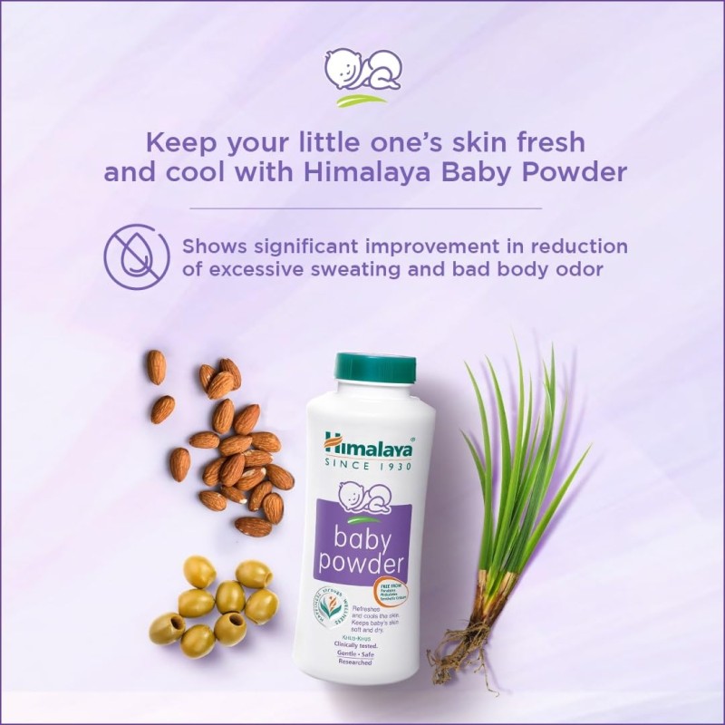 Himalaya Baby Powder 400g (Pack of 2) | Refreshes and keeps baby's skin smooth and dry Himalaya Baby Powder 400g (Pack of 2) | Refreshes and keeps baby's skin smooth and dry