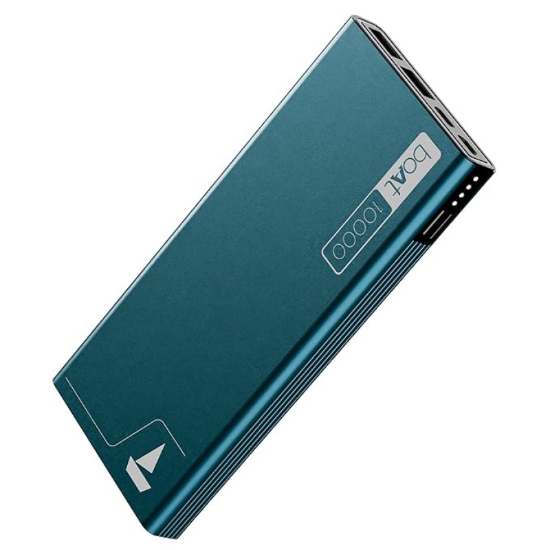 boAt Energyshroom PB300 Powerbank with 10000mAh Battery, 22.5w Fast Charging, USB Type-C Input, 12-Layer Smart IC Protection, LED Indicators and Aluminum Alloy Casing (Steel Blue) boAt Energyshroom PB300 Powerbank with 10000mAh Battery, 22.5w Fast Charging, USB Type-C Input, 12-Layer Smart IC Protection, LED Indicators and Aluminum Alloy Casing (Steel Blue)