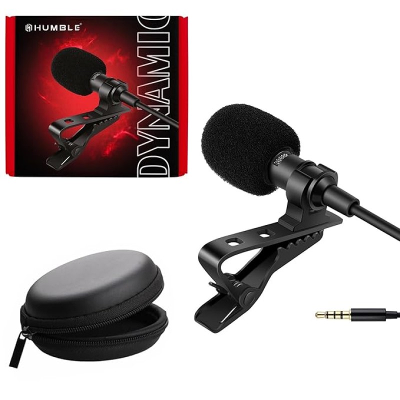 HUMBLE HB-M01 Lavalier Lapel Condenser Mic for Android, USB 3.5MM Microphone for YouTube Vlogging Facebook Interview Livestream Video Recording and All(1.5 Meter) HUMBLE HB-M01 Lavalier Lapel Condenser Mic for Android, USB 3.5MM Microphone for YouTube Vlogging Facebook Interview Livestream Video Recording and All(1.5 Meter)