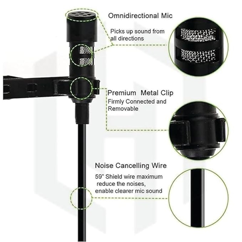 HUMBLE HB-M01 Lavalier Lapel Condenser Mic for Android, USB 3.5MM Microphone for YouTube Vlogging Facebook Interview Livestream Video Recording and All(1.5 Meter) HUMBLE HB-M01 Lavalier Lapel Condenser Mic for Android, USB 3.5MM Microphone for YouTube Vlogging Facebook Interview Livestream Video Recording and All(1.5 Meter)