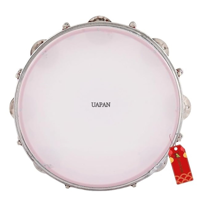 UAPAN Dafli Musical Instrument Dafli/Tambourine 10 inch Hand Percussion Musical Instrument (Red tambourine) UAPAN Dafli Musical Instrument Dafli/Tambourine 10 inch Hand Percussion Musical Instrument (Red tambourine)