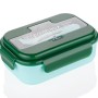 Attro Magic Lunch Box with 3 Compartment,2 Spoons&Stylishlid Use As Phone Holder Made with Heavy Platic Material Bpa Free Perfect for School,Office,Outdoor-Green Turquoise,1200 ml,Plastic