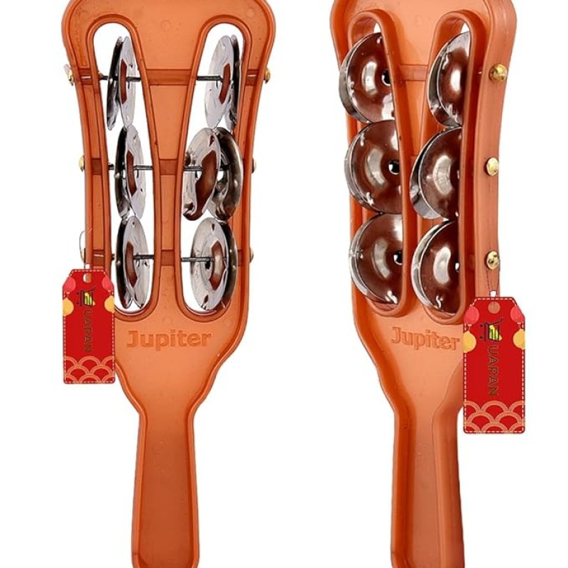 UAPAN Plastic Taal Kanjira/Kartal Musical Instrument for Kirtan I Puja-Bhajans I Pair of 1 UAPAN Plastic Taal Kanjira/Kartal Musical Instrument for Kirtan I Puja-Bhajans I Pair of 1
