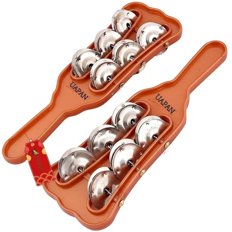 UAPAN Plastic Taal Kanjira/Kartal Musical Instrument for Kirtan I Puja-Bhajans I Pair of 1 UAPAN Plastic Taal Kanjira/Kartal Musical Instrument for Kirtan I Puja-Bhajans I Pair of 1
