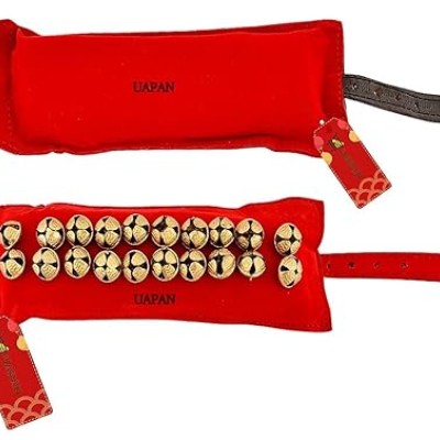UAPAN 2 line Brass Ghungroo Ankle Bells Velvet Red Pad for Classical,Baratnatyam,Odissi,Kathak Dance with Adjustable Strap (Valvet, Belt) UAPAN 2 line Brass Ghungroo Ankle Bells Velvet Red Pad for Classical,Baratnatyam,Odissi,Kathak Dance with Adjustable Strap (Valvet, Belt)