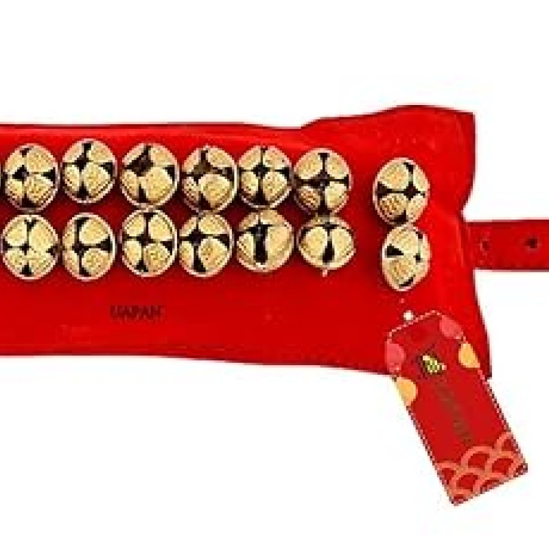 UAPAN 2 line Brass Ghungroo Ankle Bells Velvet Red Pad for Classical,Baratnatyam,Odissi,Kathak Dance with Adjustable Strap (Valvet, Belt) UAPAN 2 line Brass Ghungroo Ankle Bells Velvet Red Pad for Classical,Baratnatyam,Odissi,Kathak Dance with Adjustable Strap (Valvet, Belt)