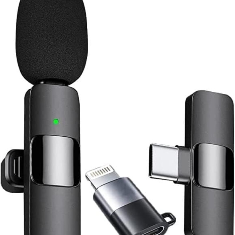 HUMBLE 2 in 1 Wireless Dynamic Lapel Collar Mic Voice Recording Filter Microphone with Receiver Compatible with Apple and All Type-C Mobile Phones for Live Shows, Interview & Vlog Short Video HUMBLE 2 in 1 Wireless Dynamic Lapel Collar Mic Voice Recording Filter Microphone with Receiver Compatible with Apple and All Type-C Mobile Phones for Live Shows, Interview & Vlog Short Video
