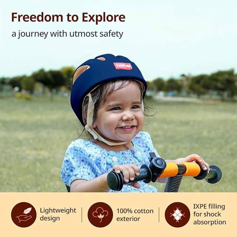 LuvLap Baby Safety Helmet - Essential Safety Gear for 6+ Months to 3 Years | Toddler Head Protector | Secure Fit & Comfort | Appealing Design | Lightweight | Proper Air Ventilation, Navy Blue LuvLap Baby Safety Helmet - Essential Safety Gear for 6+ Months to 3 Years | Toddler Head Protector | Secure Fit & Comfort | Appealing Design | Lightweight | Proper Air Ventilation, Navy Blue