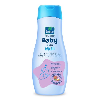 Parachute Advansed Baby Gentle Wash for New Born | Enriched with Virgin Coconut Oil | Gently cleanses in Hard water | Doctor certified | 410 ML Parachute Advansed Baby Gentle Wash for New Born | Enriched with Virgin Coconut Oil | Gently cleanses in Hard water | Doctor certified | 410 ML