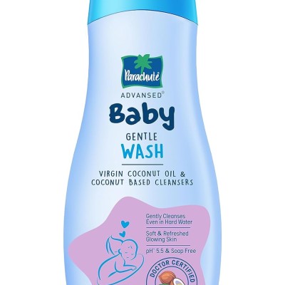 Parachute Advansed Baby Gentle Wash for New Born | Enriched with Virgin Coconut Oil | Gently cleanses in Hard water | Doctor certified | 410 ML Parachute Advansed Baby Gentle Wash for New Born | Enriched with Virgin Coconut Oil | Gently cleanses in Hard water | Doctor certified | 410 ML