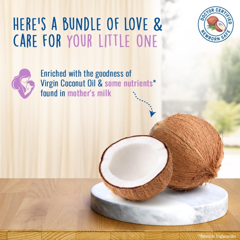 Parachute Advansed Baby Gentle Wash for New Born | Enriched with Virgin Coconut Oil | Gently cleanses in Hard water | Doctor certified | 410 ML Parachute Advansed Baby Gentle Wash for New Born | Enriched with Virgin Coconut Oil | Gently cleanses in Hard water | Doctor certified | 410 ML