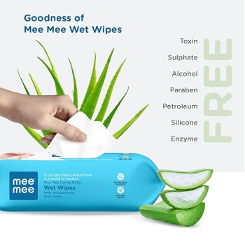 Mee Mee Soft Gentle Baby Wet Wipes (24 Wipes) Pack of 10 | Infused with Aloe Vera and Vitamin E | Paraben & Sulfate Free | Multipurpose Cleansing Wipes | Wipes Combo for Babies Mee Mee Soft Gentle Baby Wet Wipes (24 Wipes) Pack of 10 | Infused with Aloe Vera and Vitamin E | Paraben & Sulfate Free | Multipurpose Cleansing Wipes | Wipes Combo for Babies