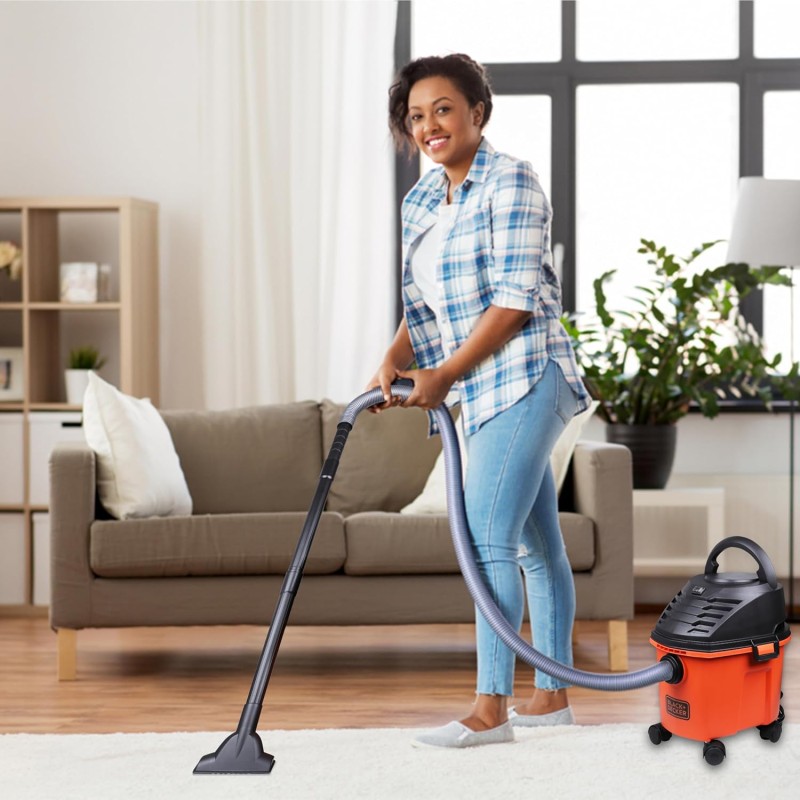 BLACK+DECKER BDWD08-B1 Wet and Dry Vacuum Cleaner with Cannister Body, 1000 W, Powerful Suction, 8L Capacity, 220V Vacuum Cleaner for Home Use, 1 Year Manufacturer Warranty(Red/Black) BLACK+DECKER BDWD08-B1 Wet and Dry Vacuum Cleaner with Cannister Body, 1000 W, Powerful Suction, 8L Capacity, 220V Vacuum Cleaner for Home Use, 1 Year Manufacturer Warranty(Red/Black)