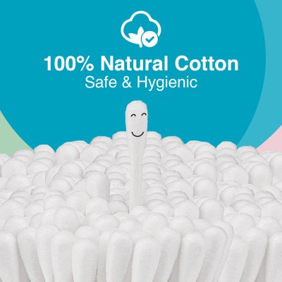 Vega Baby & Mom Cotton Buds (200 Buds, 400 Tips) (PP Can) | for Baby's Hygiene & Care | 100% Cotton |100% Care | Gently Clean Baby Skin | Convenient Pack Sizes, (VBHA3-04) Vega Baby & Mom Cotton Buds (200 Buds, 400 Tips) (PP Can) | for Baby's Hygiene & Care | 100% Cotton |100% Care | Gently Clean Baby Skin | Convenient Pack Sizes, (VBHA3-04)