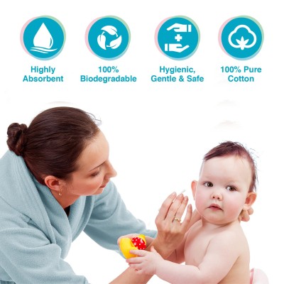 Vega Baby & Mom Cotton Buds (200 Buds, 400 Tips) (PP Can) | for Baby's Hygiene & Care | 100% Cotton |100% Care | Gently Clean Baby Skin | Convenient Pack Sizes, (VBHA3-04) Vega Baby & Mom Cotton Buds (200 Buds, 400 Tips) (PP Can) | for Baby's Hygiene & Care | 100% Cotton |100% Care | Gently Clean Baby Skin | Convenient Pack Sizes, (VBHA3-04)