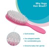 Vega Baby & Mom Comb & Brush Set - Pink | Crafted for Delicate Baby Scalp| Detangle Baby Hair Easily | Ultra Soft Nylon Bristle| Rount Tippped Tooth |Scalp Massage and Stimulation, (VBGA3-04) Vega Baby & Mom Comb & Brush Set - Pink | Crafted for Delicate Baby Scalp| Detangle Baby Hair Easily | Ultra Soft Nylon Bristle| Rount Tippped Tooth |Scalp Massage and Stimulation, (VBGA3-04)