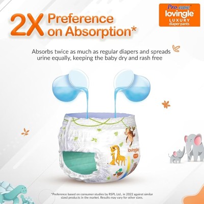 Pro-ease Lovingle Luxury Baby Diaper|Pant Style Diaper for Baby|Diaper S size|2X Preference on Absorption*IAdvanced Leakage Protection|Wetness Indicator|Easy Throw Tape|5-8 kg|69 Pieces