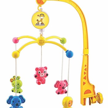 BabyGo Rotating Giraffe Musical Rattle for Kids | Cot Mobile for Cradle for Baby | Jhoomer for Kids Bed |