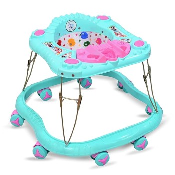 AVANI METROBUZZ 360� Baby Activity Walker with Toy Bar, Music & Light for 6 Months to 18 Months Old Baby (Blue)