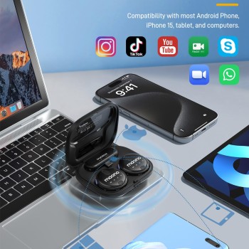 MAONO Wireless Collar Mic for YouTube PC and Type C Mobile, Noise Cancellation Lapel mic with 6H Battery, 100m Transmission, Gain, Mute, Monitoring for YouTube, Vlogging, Podcasting (WM620-Black)