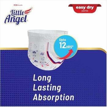 Little Angel Baby Easy Dry Diaper Pants With 12 Hrs Absorption Medium (M) Size 74 Count, 7-12 Kgs - M (74 Pieces) Little Angel Baby Easy Dry Diaper Pants With 12 Hrs Absorption Medium (M) Size 74 Count, 7-12 Kgs - M (74 Pieces)