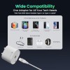 Portronics Adapto 33G 33W GaN Type C PD Port Fast Wall Charger Comes with 60W Nylon Braided Type C to Type C Fast Charging Cable, Compatible with iPhone 8 and Above, iPad, Tablet(White) Portronics Adapto 33G 33W GaN Type C PD Port Fast Wall Charger Comes with 60W Nylon Braided Type C to Type C Fast Charging Cable, Compatible with iPhone 8 and Above, iPad, Tablet(White)