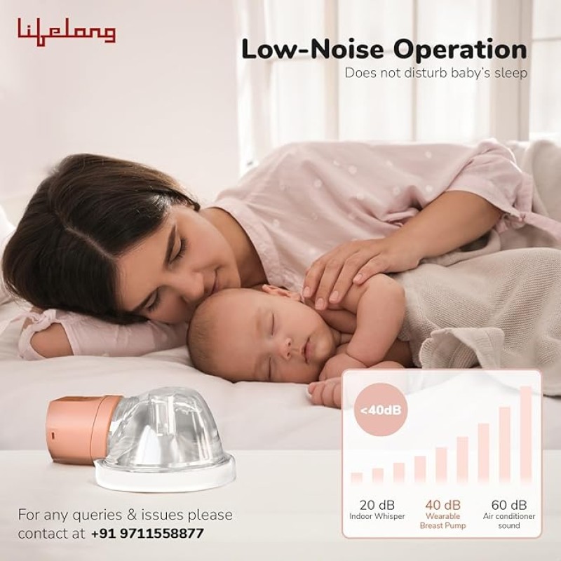 Lifelong Cuppy Milk Wearable Breast Pump Electric for Feeding Mothers - Hands Free Breast Feeding Machine |Rechargeable| BPA free| 3 Modes 10 levels | 18, 21, 24 Flange Size| 1 Yr Warranty on Motor Lifelong Cuppy Milk Wearable Breast Pump Electric for Feeding Mothers - Hands Free Breast Feeding Machine |Rechargeable| BPA free| 3 Modes 10 levels | 18, 21, 24 Flange Size| 1 Yr Warranty on Motor