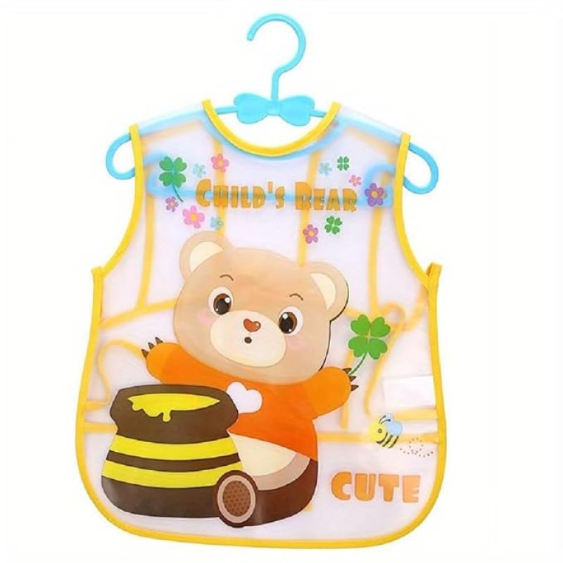 BabyGo Plastic Waterproof Quick Dry Sleeveless Washable Printed Feeding Bibs Apron for New Born Kids & Toddler, Unisex Cute Printed Meal Time Bib Set for Baby Boys & Girls(Pack of 2, Assorted) BabyGo Plastic Waterproof Quick Dry Sleeveless Washable Printed Feeding Bibs Apron for New Born Kids & Toddler, Unisex Cute Printed Meal Time Bib Set for Baby Boys & Girls(Pack of 2, Assorted)