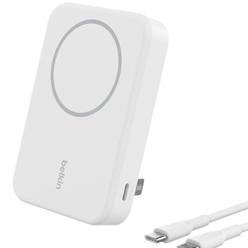 Belkin Qi2 10000 mAh Magsafe Wireless Power Bank | 15W Wireless Fast Charging, Compatible w/iPhone 17, Air, Pro, Pro Max, Google Pixel 10, etc. | 2 Years Warranty | White