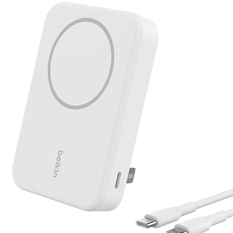 Belkin Qi2 10000 mAh Magsafe Wireless Power Bank | 15W Wireless Fast Charging, Compatible w/iPhone 17, Air, Pro, Pro Max, Google Pixel 10, etc. | 2 Years Warranty | White Belkin Qi2 10000 mAh Magsafe Wireless Power Bank | 15W Wireless Fast Charging, Compatible w/iPhone 17, Air, Pro, Pro Max, Google Pixel 10, etc. | 2 Years Warranty | White
