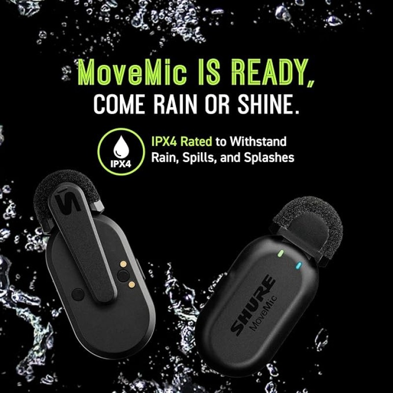 Shure MoveMic Receiver - Cold Shoe Mountable Camera Receiver for MoveMic Lavalier Microphones, Compatible with Most DSLR Cameras and Computers, for Mobile Content Creators Shure MoveMic Receiver - Cold Shoe Mountable Camera Receiver for MoveMic Lavalier Microphones, Compatible with Most DSLR Cameras and Computers, for Mobile Content Creators