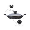 Solimo Die Cast Aluminium Nonstick Appam Patra/Paniyarakkal with Ss Lid 12 Cup with Side Handle, Black Solimo Die Cast Aluminium Nonstick Appam Patra/Paniyarakkal with Ss Lid 12 Cup with Side Handle, Black