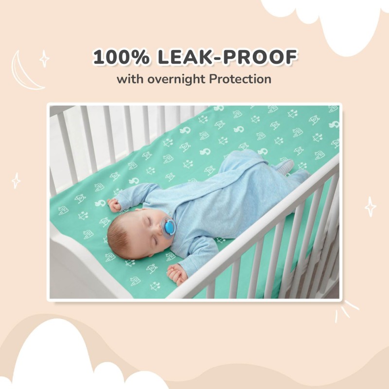 R for Rabbit Waterproof Quick Dry Sheet for Baby | Anti-Piling Fleece Breatheable Fabric Extra Absorbent Instant Dry Baby Bed/Cot Protector Mat (Size-S,Green-Grey,Pack of 2 Combo) R for Rabbit Waterproof Quick Dry Sheet for Baby | Anti-Piling Fleece Breatheable Fabric Extra Absorbent Instant Dry Baby Bed/Cot Protector Mat (Size-S,Green-Grey,Pack of 2 Combo)