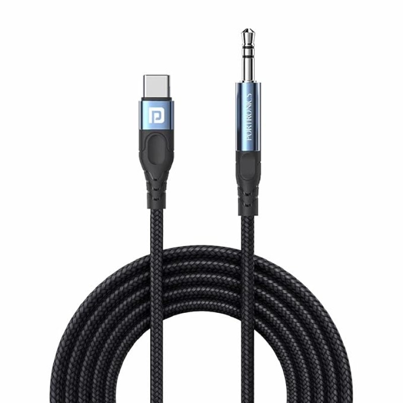 Portronics iKonnect C MAX USB C to 3.5mm Audio Adapter Hi-Fi Stereo Type C to Aux Headphone Male Cord Car Auxiliary Cable Compatible with iPhone 15 Pro Max/15 Pro/15 Plus -1 mtr length (Black) Portronics iKonnect C MAX USB C to 3.5mm Audio Adapter Hi-Fi Stereo Type C to Aux Headphone Male Cord Car Auxiliary Cable Compatible with iPhone 15 Pro Max/15 Pro/15 Plus -1 mtr length (Black)