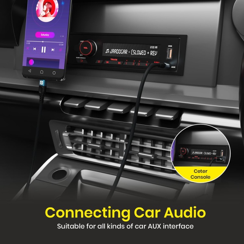 Portronics iKonnect C MAX USB C to 3.5mm Audio Adapter Hi-Fi Stereo Type C to Aux Headphone Male Cord Car Auxiliary Cable Compatible with iPhone 15 Pro Max/15 Pro/15 Plus -1 mtr length (Black) Portronics iKonnect C MAX USB C to 3.5mm Audio Adapter Hi-Fi Stereo Type C to Aux Headphone Male Cord Car Auxiliary Cable Compatible with iPhone 15 Pro Max/15 Pro/15 Plus -1 mtr length (Black)