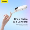 Baseus Qpow2 Dual-Cable Digital Display Fast Charge Power Bank 10000mAh 22.5W Cluster Black(with: Simple Charging Cable Type-C 3A 0.3m Black) (White,