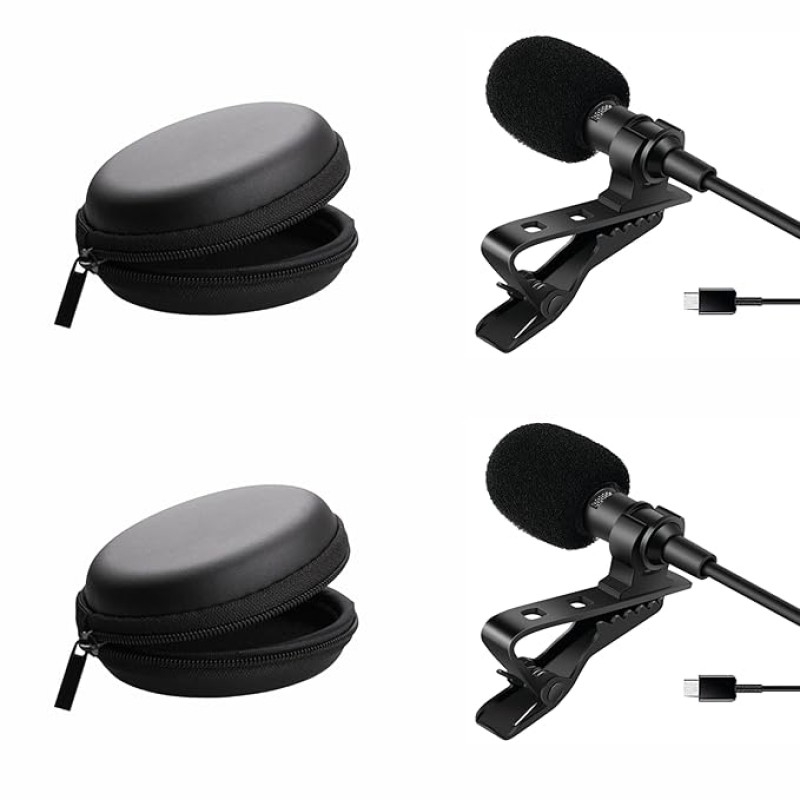 HUMBLE HB-C01 Lavalier Lapel Condenser Mic for Android, USB Type C Microphone for YouTube Vlogging Facebook Interview Livestream Video Recording and All(1.5 Meter) Pack of 2 HUMBLE HB-C01 Lavalier Lapel Condenser Mic for Android, USB Type C Microphone for YouTube Vlogging Facebook Interview Livestream Video Recording and All(1.5 Meter) Pack of 2