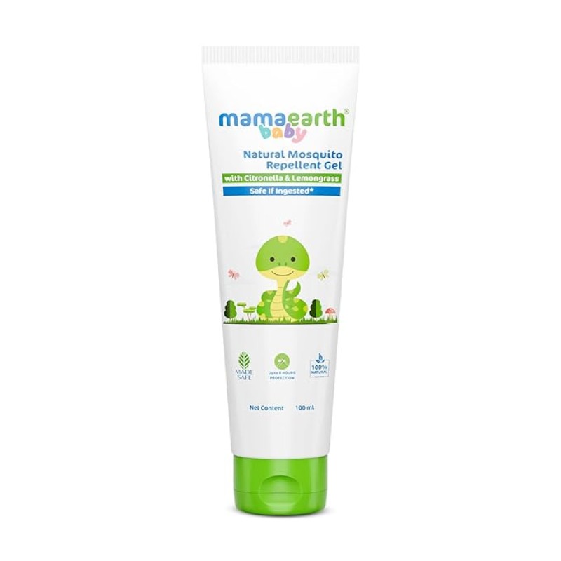 Mamaearth Natural Mosquito Repellent Gel - 100ml |DEET Free | Protects from Dengue, malaria & Chikungunya| Made safe Certified | Protection from Mosquitoes | Safe if ingested Mamaearth Natural Mosquito Repellent Gel - 100ml |DEET Free | Protects from Dengue, malaria & Chikungunya| Made safe Certified | Protection from Mosquitoes | Safe if ingested