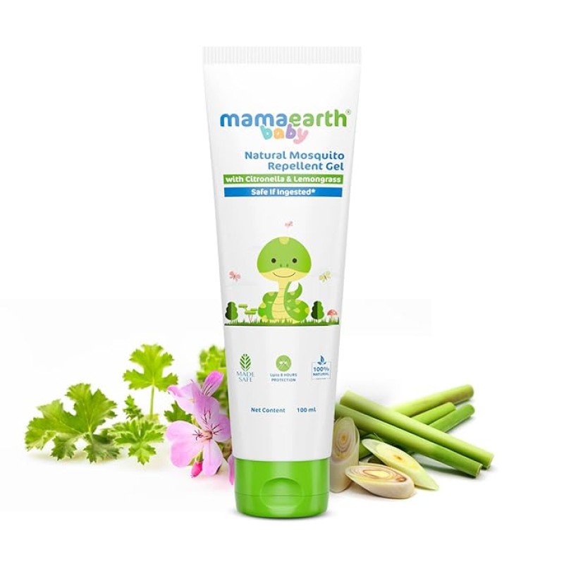 Mamaearth Natural Mosquito Repellent Gel - 100ml |DEET Free | Protects from Dengue, malaria & Chikungunya| Made safe Certified | Protection from Mosquitoes | Safe if ingested Mamaearth Natural Mosquito Repellent Gel - 100ml |DEET Free | Protects from Dengue, malaria & Chikungunya| Made safe Certified | Protection from Mosquitoes | Safe if ingested