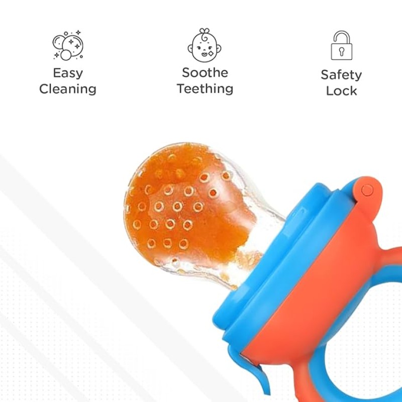 R for Rabbit First Feed Bunny Nibbler Soft Silicon Chewing Fruit Feeder for Babies | Baby Fruit & Food Veggie Teether |Hygenic & BPA Free | Pacifier for Infant 3+ Months (Orange-Blue) R for Rabbit First Feed Bunny Nibbler Soft Silicon Chewing Fruit Feeder for Babies | Baby Fruit & Food Veggie Teether |Hygenic & BPA Free | Pacifier for Infant 3+ Months (Orange-Blue)