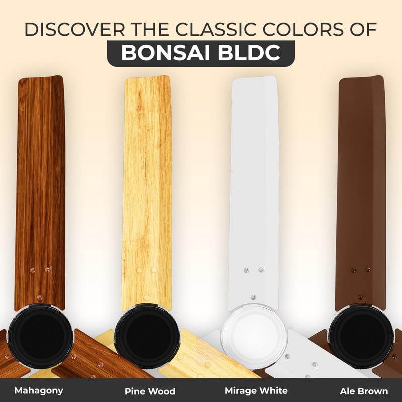 RR Signature Bonsai BLDC Fan I 6 Year Warranty I High Speed Ceiling Fan with Remote I Ceiling Fan for Home (Pine Wood) RR Signature Bonsai BLDC Fan I 6 Year Warranty I High Speed Ceiling Fan with Remote I Ceiling Fan for Home (Pine Wood)