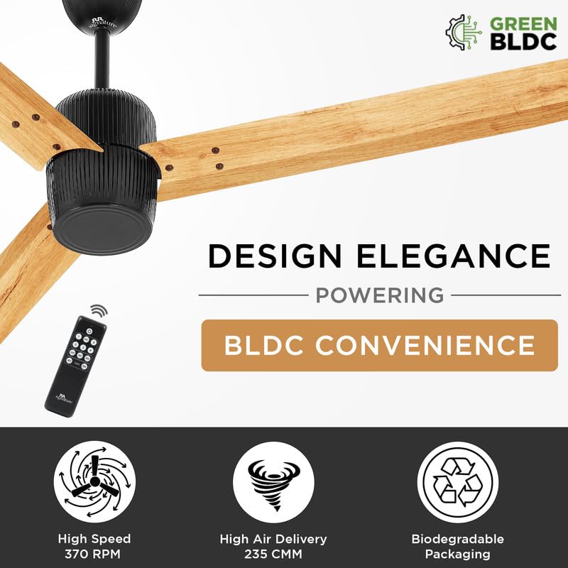 RR Signature Bonsai BLDC Fan I 6 Year Warranty I High Speed Ceiling Fan with Remote I Ceiling Fan for Home (Pine Wood) RR Signature Bonsai BLDC Fan I 6 Year Warranty I High Speed Ceiling Fan with Remote I Ceiling Fan for Home (Pine Wood)