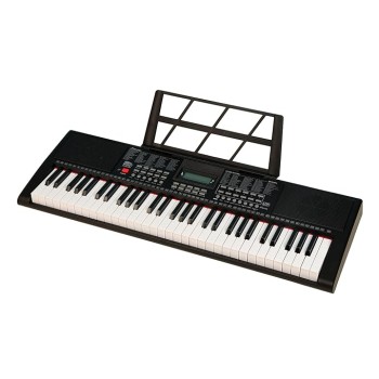 Intern INT-KB-6102, 61 Keys Touch Response Portable Piano Keyboard with Microphone and 9V DC Power Adapter (Black) Intern INT-KB-6102, 61 Keys Touch Response Portable Piano Keyboard with Microphone and 9V DC Power Adapter (Black)