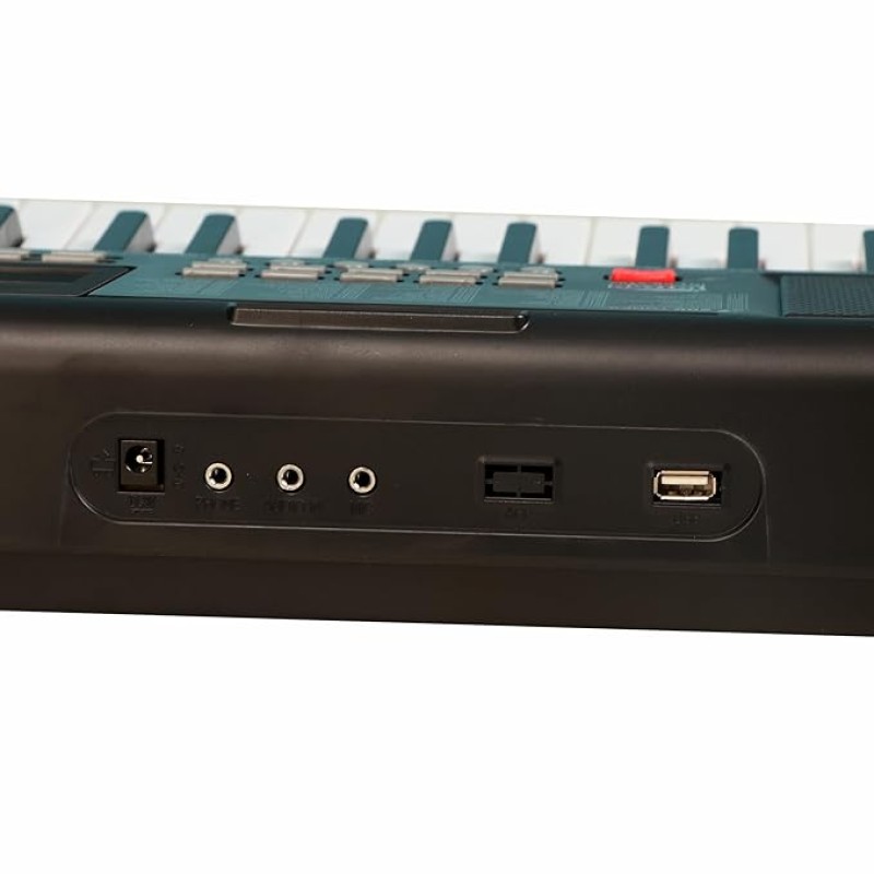 Intern INT-KB-6102, 61 Keys Touch Response Portable Piano Keyboard with Microphone and 9V DC Power Adapter (Black) Intern INT-KB-6102, 61 Keys Touch Response Portable Piano Keyboard with Microphone and 9V DC Power Adapter (Black)